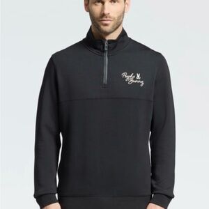 NWT- Psycho Bunny Black Zip-Up shirt